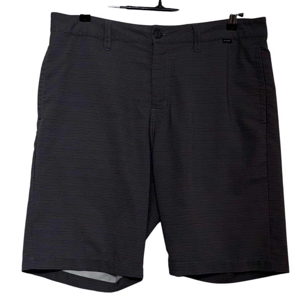 Travis Mathew‎ Shorts Mens 34 Gray Beck Performance Golf Stretch Striped